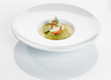 lestampille_erisay_restaurant_gastronomique_vernon_ravioles_homard_creme_sauternes